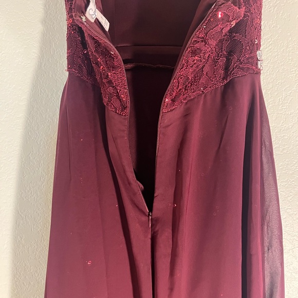 Speechless Deep Maroon Strapless Dress - Picture 7 of 8